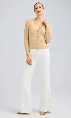 Clearance - Marisa Crepe Pants - White Pants