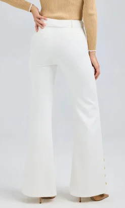 Clearance - Marisa Crepe Pants - White Pants