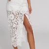New - Medina Lace Skirt - White Long Skirts
