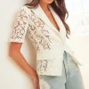 New - Melbourne Lace Blazer - White Blazers
