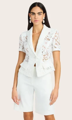 New - Melbourne Lace Blazer - White Blazers