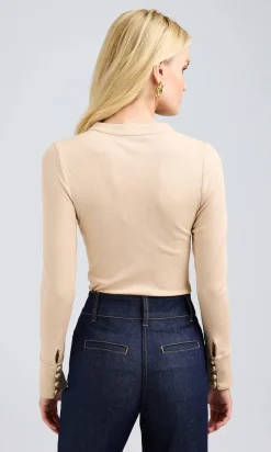 Discount - Minny Rib Bodysuit - Sand Bodysuits