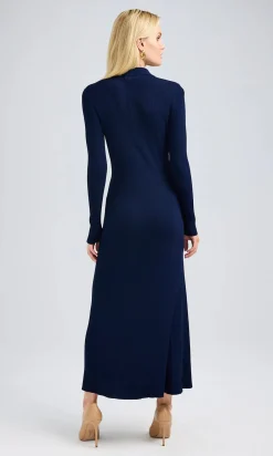 Fashion - Petina Sweater Dress - Navy Midi | Midi Dresses