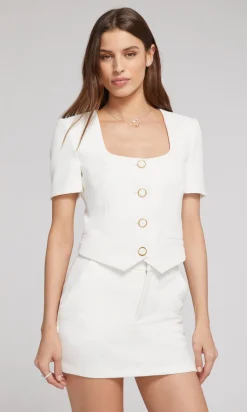 Fashion - Regina Crepe Blazer - White Blazers
