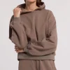Online - Renae Crystal Hoodie - Truffle Sweaters & Knits
