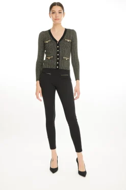 Online - Ruby Lurex Cardigan - Black/Gold Sweaters & Knits
