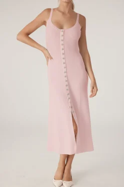 Clearance - Sharon Sweater Dress - Pink Midi | Midi Dresses