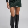 Fashion - Shyann Vegan Leather Mini Skirt - Forest Mini Skirts