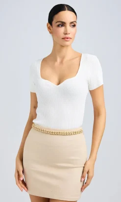 Clearance - Stefanio Sweater - White Sweaters & Knits