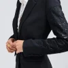 Hot - Venturi Lace Combo Blazer - Black Blazers