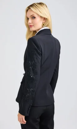 Hot - Venturi Lace Combo Blazer - Black Blazers