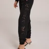 Outlet - Winnie Lace Combo Jogger - Black Pants
