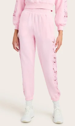 Hot - Winnie Lace Combo Jogger - Petal Pink Pants