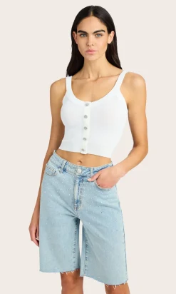 Discount - Xenia Rib Sweater - White Sweaters & Knits | Crop Tops