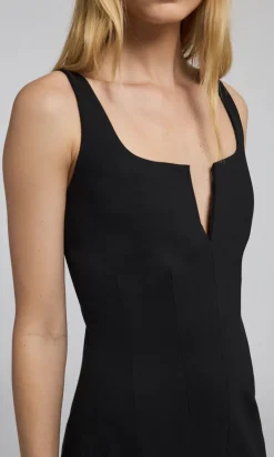 Best - Yolanda Ponte Midi Dress - Black Dresses | Long Dresses