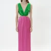 Fashion - Rosie Gown - Pink/ green Dresses | Long Dresses