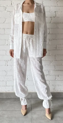 Discount - Ilara Flared Pant - White Flare | Pants