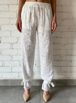 Discount - Ilara Flared Pant - White Flare | Pants