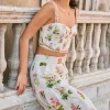 Best - Midi Skirt - White floral Long Skirts