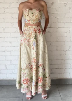 Hot - Nava Long Skirt - Beige Long Skirts