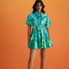 Outlet - Vida Short Dress - Blue Green Dresses | Mini Dresses
