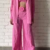 Hot - Yuri Flared Pants - Pink Flare | Pants
