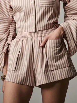 Online - Mira Shorts - Blush Stripe Shorts