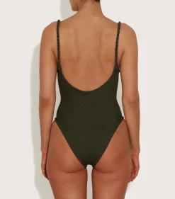 Sale - Camille Swim - Metallic Khaki One Piece