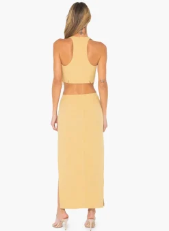 New - Camp Maxi Skirt - Camel Long Skirts