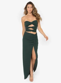 Outlet - Farah Skirt - Hunter Green Long Skirts