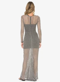 Hot - Gia Dress - Black/Champagne Midi | Midi Dresses