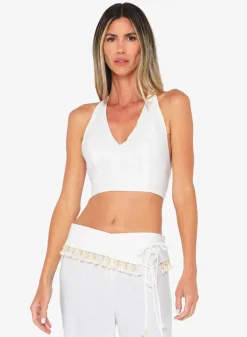 Clearance - Lark Top - Ecru Crop Tops