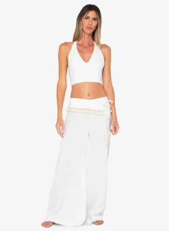 Clearance - Lark Top - Ecru Crop Tops