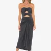 Best - Montauk Dress - Midnight Stripe Midi | Midi Dresses