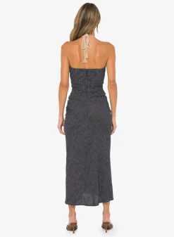 Best - Montauk Dress - Midnight Stripe Midi | Midi Dresses