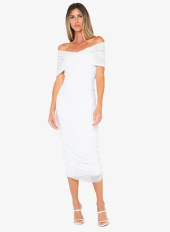 Fashion - Nora Dress - Off White Dresses | Midi
