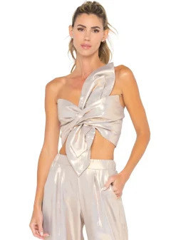 Fashion - Orchid Top - Gold Crop Tops