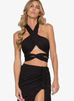 Clearance - Randy Top - Black Crop Tops