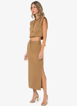 Hot - Reese Skirt - Caramel Long Skirts