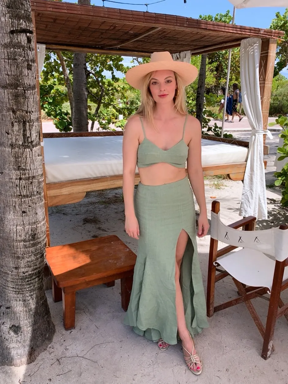 Clearance - Remy Bra Top - Eucalyptus Exclusive Crop Tops