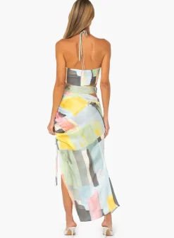 Hot - Riva Skirt - River Abstract Long Skirts