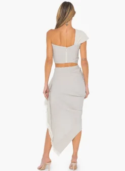 Outlet - Sol Bandeau - Grey/Oatmeal Crop Tops