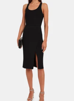 Best Jonathan - Deep Rib Wrap Skirt - Black Long Skirts