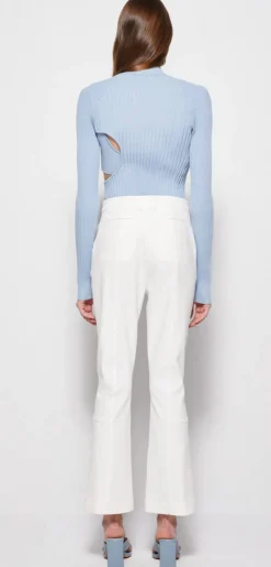 Best Jonathan - Jesslyn Cropped Flare Pants - White Flare | Pants