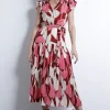New - Celestina Print Dress - Hoja Multi Dresses | Long Dresses