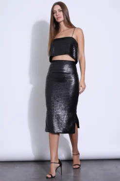 Best - Hayve Sequin Skirt - Black Long Skirts