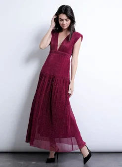 Outlet - Mernet Midi Dress - Hot Pink Dresses | Long Dresses