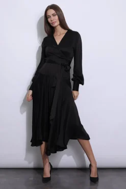 Hot - Minerva Dress - Black Dresses | Midi