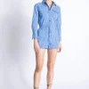 Outlet - Reed Poplin Romper - Jean Strippes Rompers