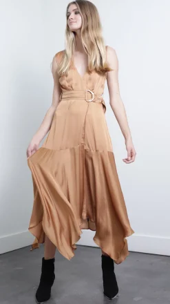 Best - Rhoda Solid Maxi Dress - Pecan Dresses | Long Dresses